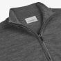 Profuomo Merino Woolen Half-Zip Pullover - Grey