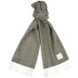 Écharpe en laine d'agneau à motif chevrons - Vert militaire Profuomo