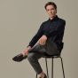 Profuomo Japanese Knitted Shirt - Navy