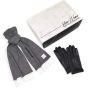Profuomo Lambswool Scarf & Gloves Set - Grey/Black