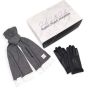 Profuomo Lambswool Scarf & Gloves Set - Grey/Black