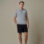 Profuomo Linen Cotton Polo - Blue