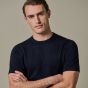 Profuomo Linen Cotton T-Shirt - Navy