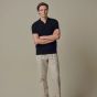 Profuomo Luxury Basic Polo Open Collar - Navy
