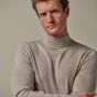 Profuomo Merino Woolen Mockneck Pullover - Beige