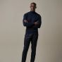 Profuomo Merino Woolen Mockneck Pullover - Navy