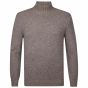 Profuomo Boiled Woolen Mockneck Pullover - Mid Brown