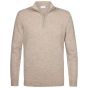 Profuomo Woolen Pullover Half Zip - Taupe