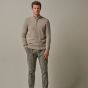 Profuomo Woolen Pullover Half Zip - Taupe
