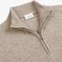 Profuomo Woolen Pullover Half Zip - Taupe