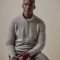 Profuomo Woolen Pullover Half Zip - Blue
