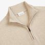 Profuomo Woolen Pullover Half Zip - Off White