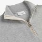 Profuomo Wool Blend Half Zip Pullover - Light Grey
