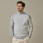 Profuomo Wool Blend Half Zip Pullover - Light Grey