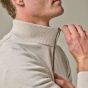 Profuomo Wool Blend Half Zip Pullover - Dark Beige