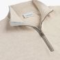 Profuomo Wool Blend Half Zip Pullover - Dark Beige