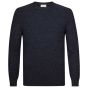 Profuomo Boiled Woolen Crewneck Pullover - Navy