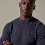 Profuomo Boiled Woolen Crewneck Pullover - Navy