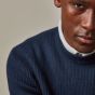 Profuomo Woolen Ribbed Pullover - Navy