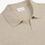Profuomo Wool Blend Open-Collar Polo - Beige