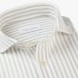 Profuomo Striped Japanese Knitted Shirt - Mid Green
