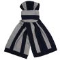 Profuomo Écharpe Tricotée En Laine Et Cachemire - Marine & Gris