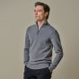Profuomo Woolen Half-Zip Pullover - Blue