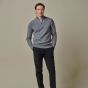 Profuomo Woolen Half-Zip Pullover - Blue