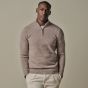 Profuomo Woolen Half-Zip Pullover - Beige