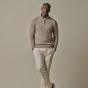 Profuomo Woolen Half-Zip Pullover - Beige