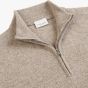 Profuomo Woolen Half-Zip Pullover - Beige