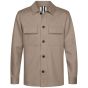 Profuomo Wool Knitted Overshirt - Beige/Brown
