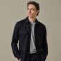 Profuomo Wool Knitted Overshirt - Navy