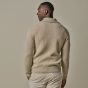 Profuomo Wool Half-Zip Fisherman Sweater - Beige