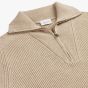 Profuomo Wool Half-Zip Fisherman Sweater - Beige