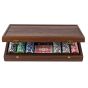 Manopoulos Poker Set Koffer - Walnuss Dunkel