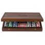 Manopoulos Poker Set Koffer - Walnuss Dunkel