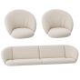 Valiente Classic Sofa Set 5 Cushions - Ivory