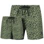 Son of a Beach Father & Son Swim Shorts Leopard - Green
