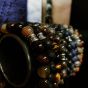 Steel & Barnett Stones Bracelet Basic lava