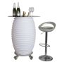 Nikki.Amsterdam the bar table, bluethooth speaker and wine cooler