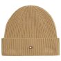 Tommy Hilfiger Flag Cashmere Beanie - Camel