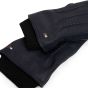 Tommy Hilfiger Leather Herringbone Gloves - Dark Blue