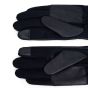 Tommy Hilfiger Leather Herringbone Gloves - Dark Blue