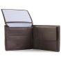 Tresanti leather wallet with grey fishbone fabric