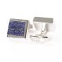 Tresanti rhodium manchetknopen - lapis lazuli