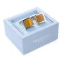 Tresanti rhodium cufflinks - tiger eye