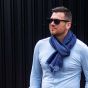 Tresanti spring scarf blue dots
