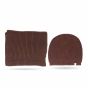 Tresanti winter set cotton scarf and beanie brown