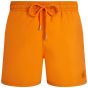 Vilebrequin Moorea Swim Shorts Water-reactive Octopus In Stripes - Orange